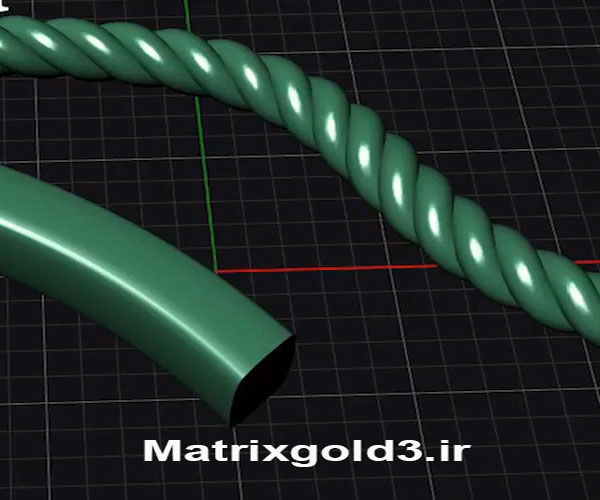 آموزش ماتریکس گلد دستبند طلا طنابی پیچ‌خورده