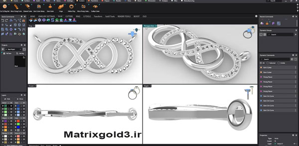 آموزش matrixgold طراحی  آویز پلاک سبک پیوند ابدی