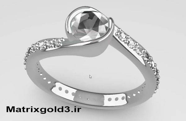 آموزش matrix gold طراحی نگین‌های مخراجی ‌ و آماده‌سازی مدل برای رندر و ساخت